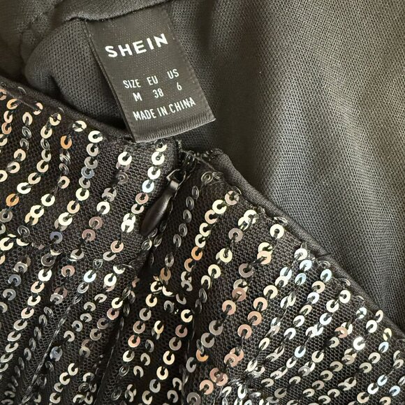 SHEIN High Waist Sequin Wide Leg Pants - Picture 4 of 5